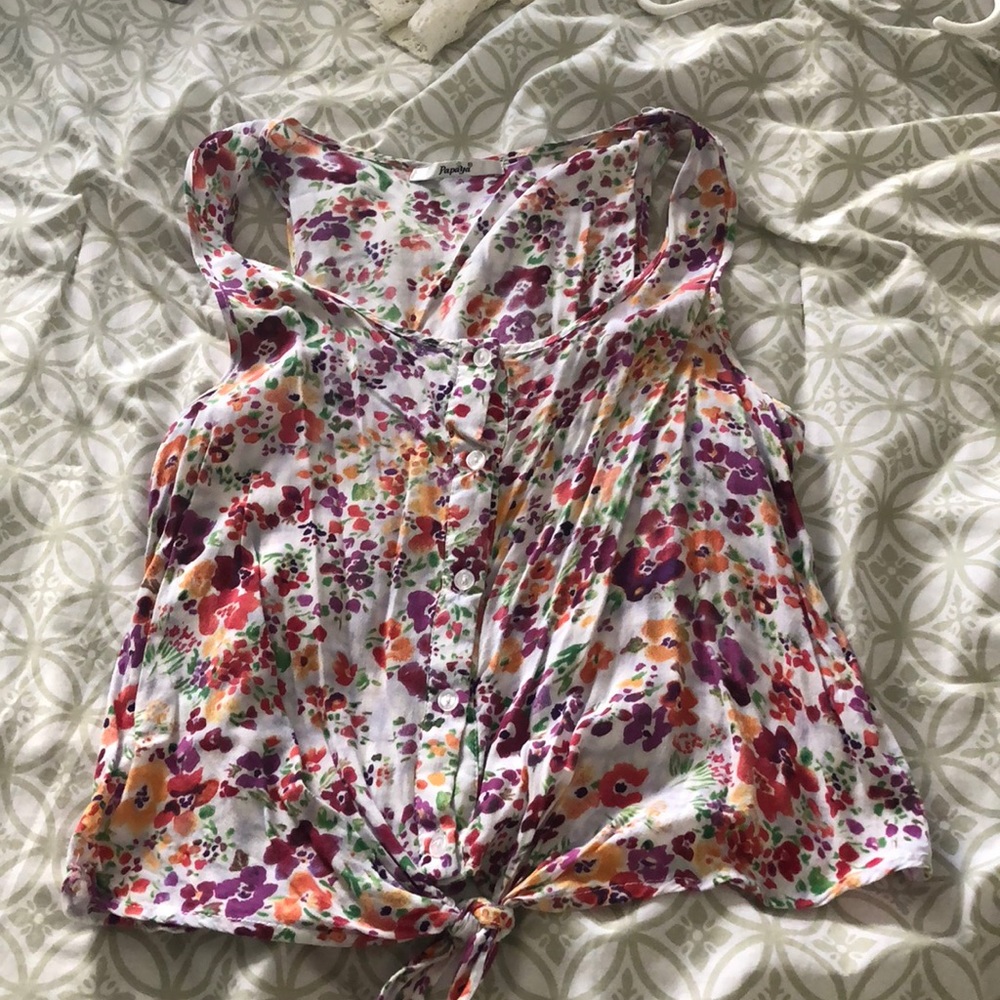 flowy blouse tank top